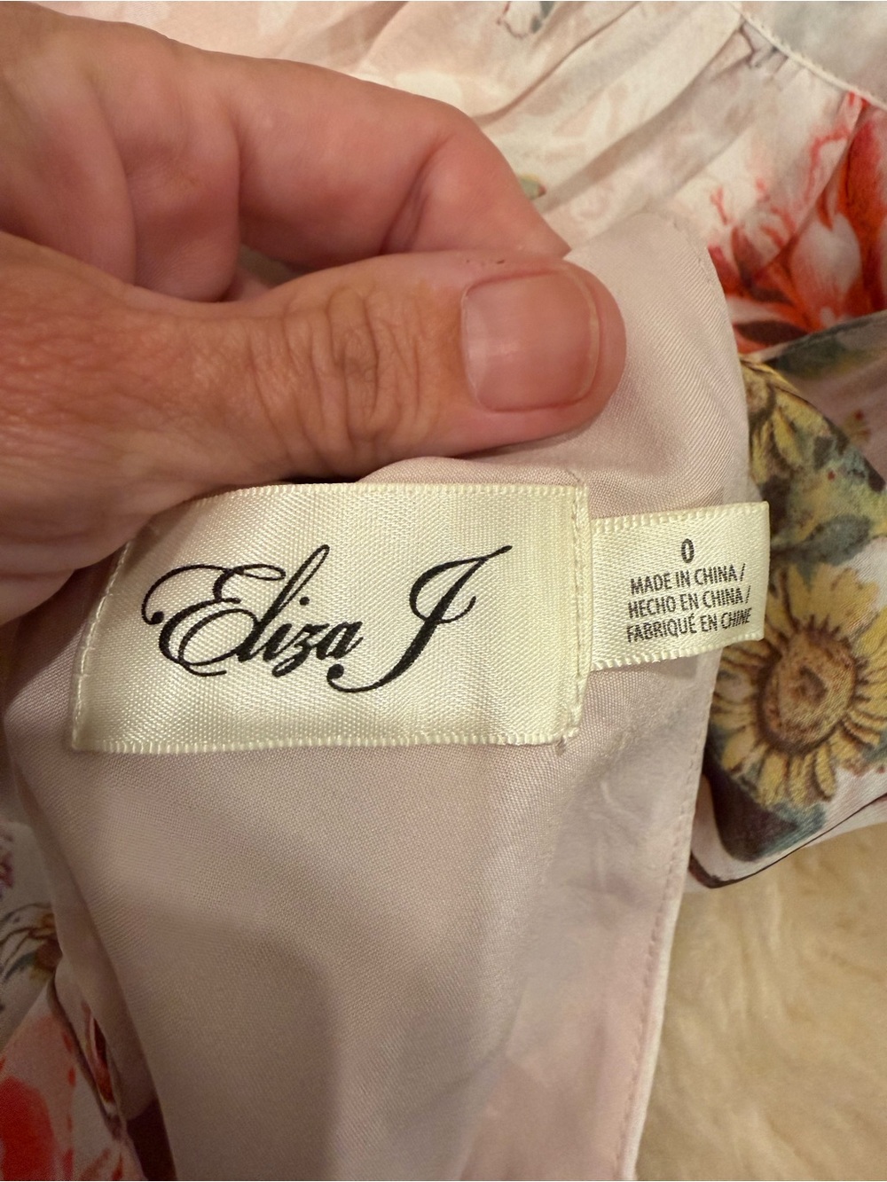 Eliza J pink floral halter maxi dress wedding guest dress women’s size 0 - Picture 3 of 6